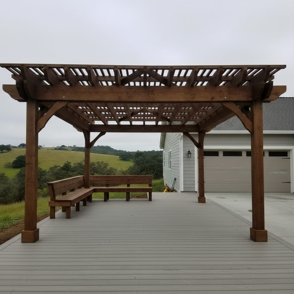 Pergolas & Deck Covers completed by Cornerstone Deck Co in La Mesa, CA