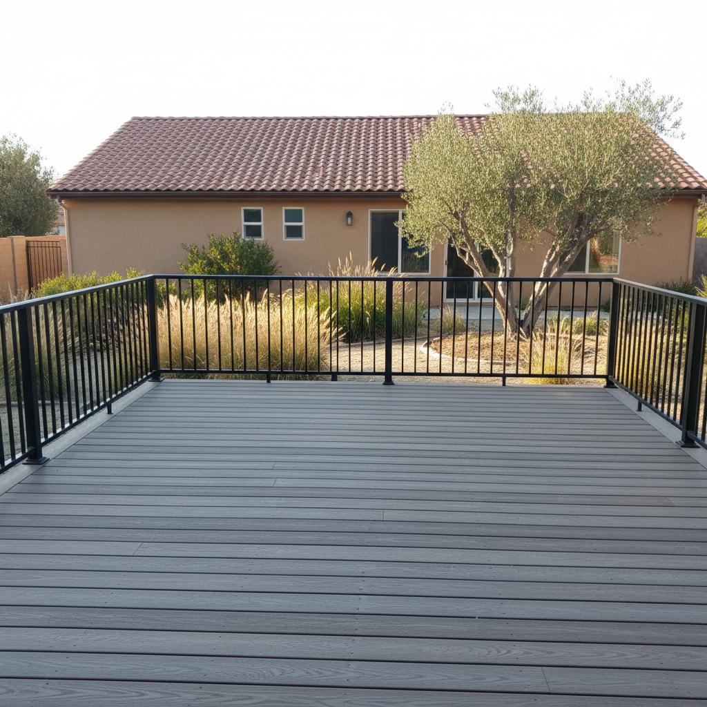 Custom Deck Design completed by Cornerstone Deck Co in Spring Valley, CA