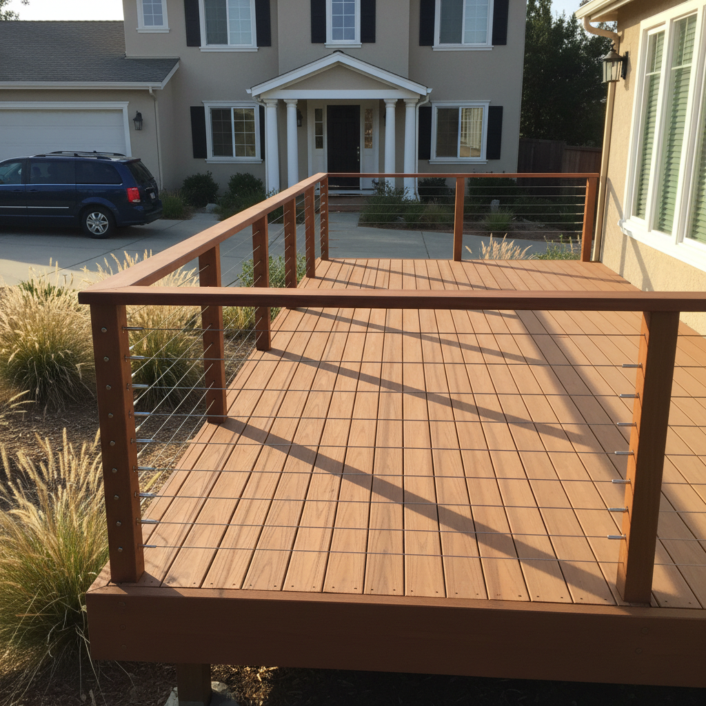 Deck Railing Repair & Installation completed by Cornerstone Deck Co in Oceanside, CA